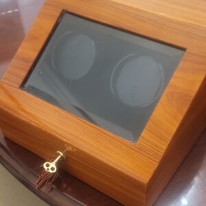 Wooden Watch Box with Glass Top